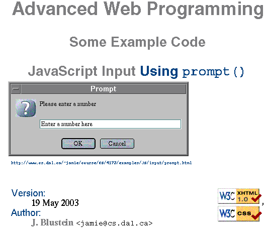 image: popup dialogue box over top of main browser window