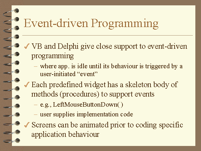 Event driven Programming